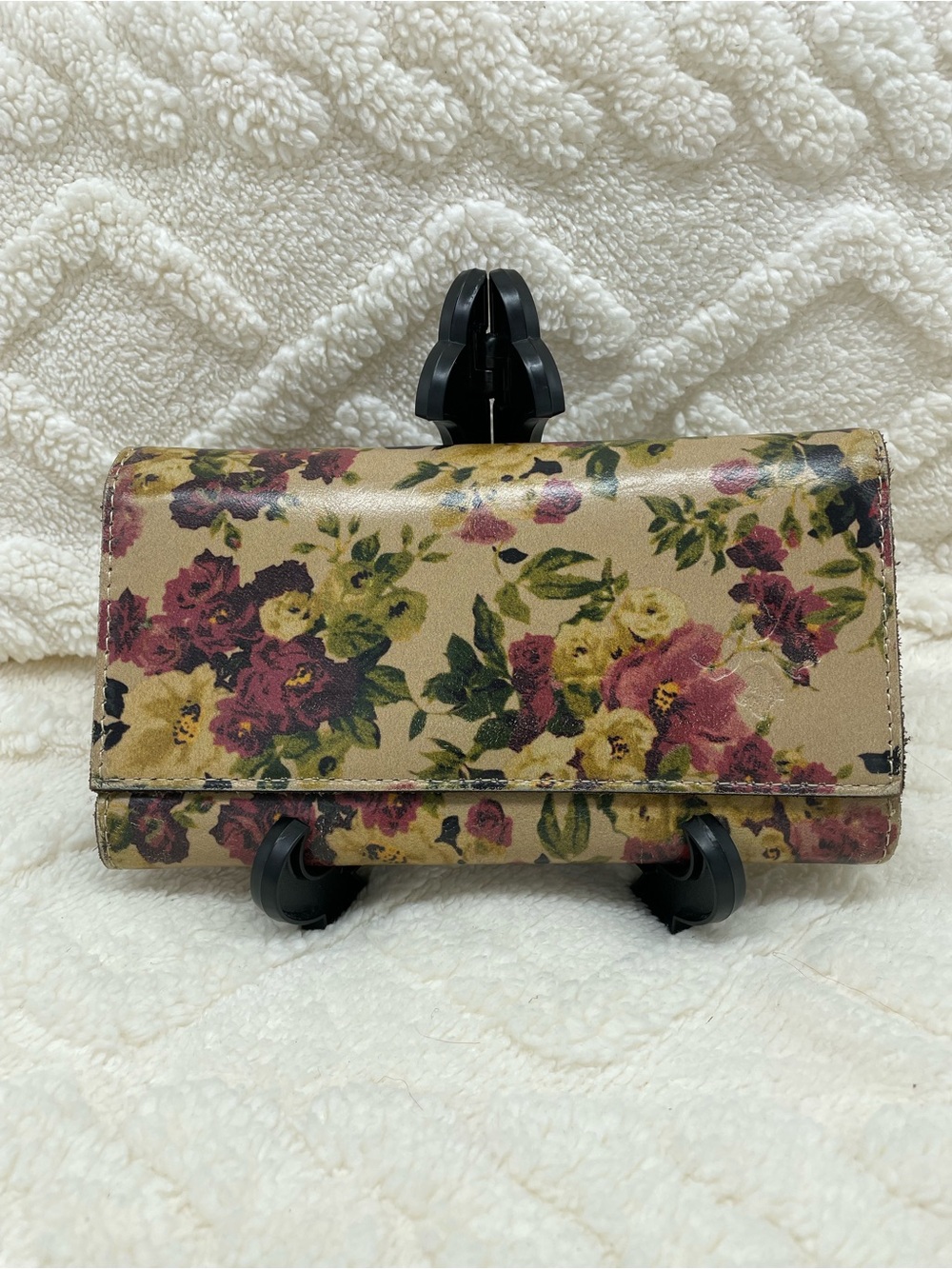 Patricia Nash Nazari Antique Rose Floral Large Tri-Fold Wallet Clutch